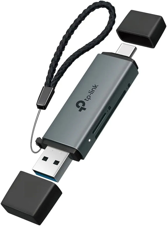 TP-Link UA430D USB-C and USB-A SD MicroSD UHS-I Portable Card Reader