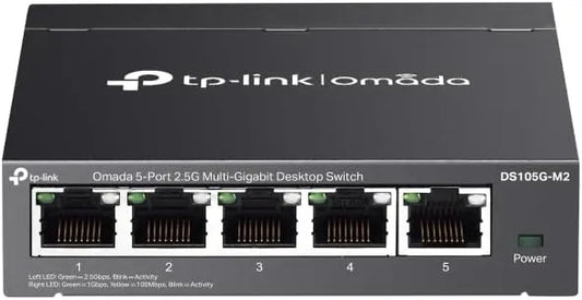 Omada DS105G-M2, 5 Port 2.5G Multi-Gig Unmanaged Switch