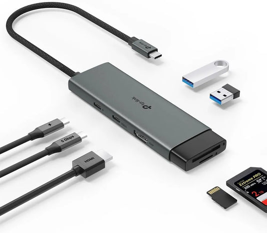 (Amazon.co.jp Exclusive) TP-Link 7-in1 USB Type-C 7-Port Hub / 4K @ 60Hz HDMI/SD & MicroSD UHS-I / 100W Power Supply/USB 3.0X 2 / Plug & Play UH7020C