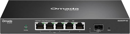Omada ES206XPP-M2, 5 Port 2.5G Easy Managed PoE Switch