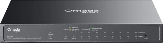 Omada ES210GP, 8 Port Gigabit Easy Managed PoE Switch