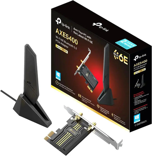 TP-Link WiFi 6E Intel AX210 Tri-Band PCIe WiFi Card for Desktop PC, 6 GHz
