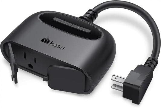 Kasa Outdoor Smart Plug, Smart Home Wi-Fi Outlet with 2 Sockets, EP40