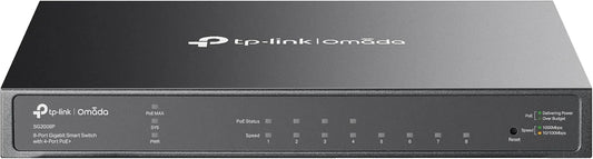 TP-Link TL-SG2008P | Jetstream 8 Port Gigabit Smart Managed PoE Switch | 4 PoE+ Port @62W | Omada SDN Integrated | PoE Recovery | IPv6 | Static Routing | L2/L3/L4 QoS |Limited Lifetime Protection