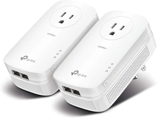 TP-Link AV2000 Powerline Ethernet Adapter, Passthrough, 2 Gigabit Ports