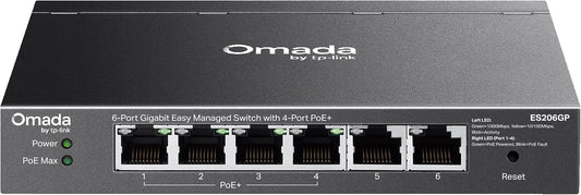 Omada ES206GP, 6 Port Gigabit Easy Managed PoE Switch